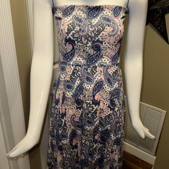 EXPRESS Paisley  halter dress - Picture 3 of 7